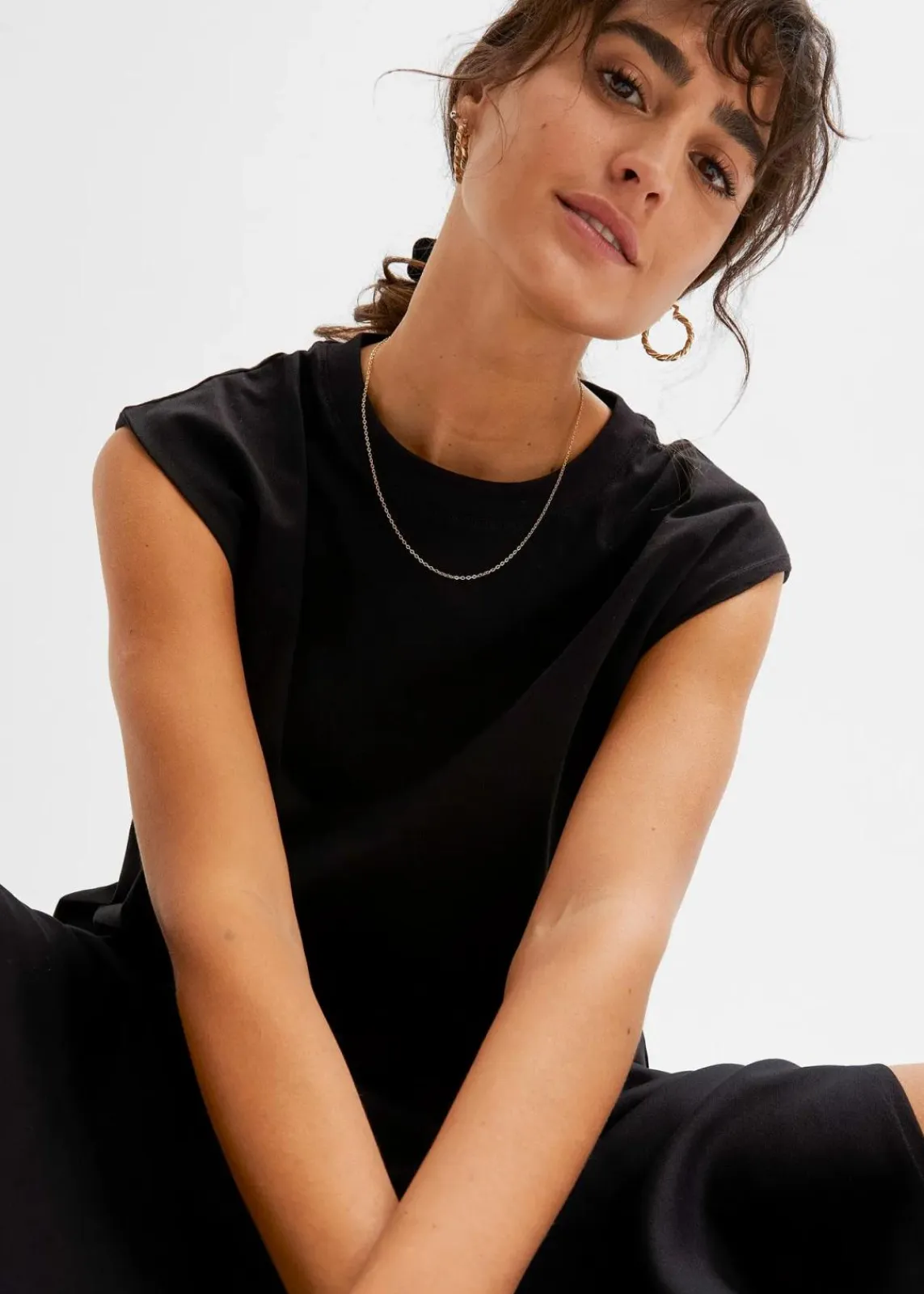 bonprix Nachhaltigere Materialien|Shirts & Tops^Oversize-Shirt aus reiner Bio-Baumwolle schwarz