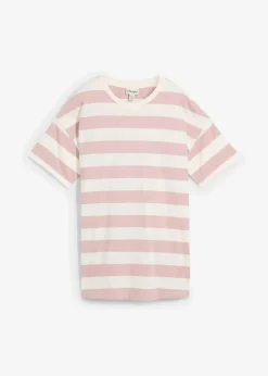 bonprix Basics|Shirts & Tops^Oversize-Shirt aus reiner Bio-Baumwolle mattrosa/wollweiß