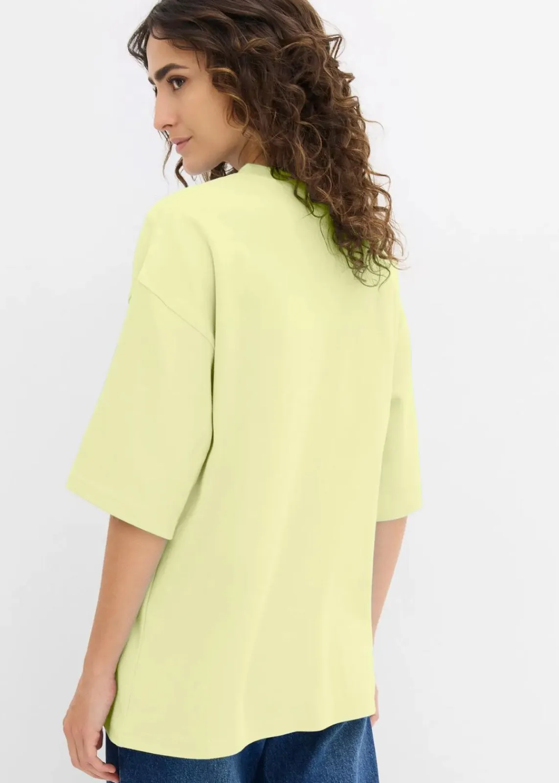 bonprix Nachhaltigere Materialien|Shirts & Tops^Oversize-Shirt aus reiner schwerer Bio-Baumwolle zitronensorbet