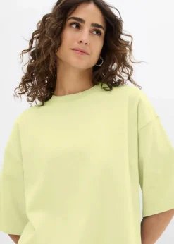 bonprix Nachhaltigere Materialien|Shirts & Tops^Oversize-Shirt aus reiner schwerer Bio-Baumwolle zitronensorbet