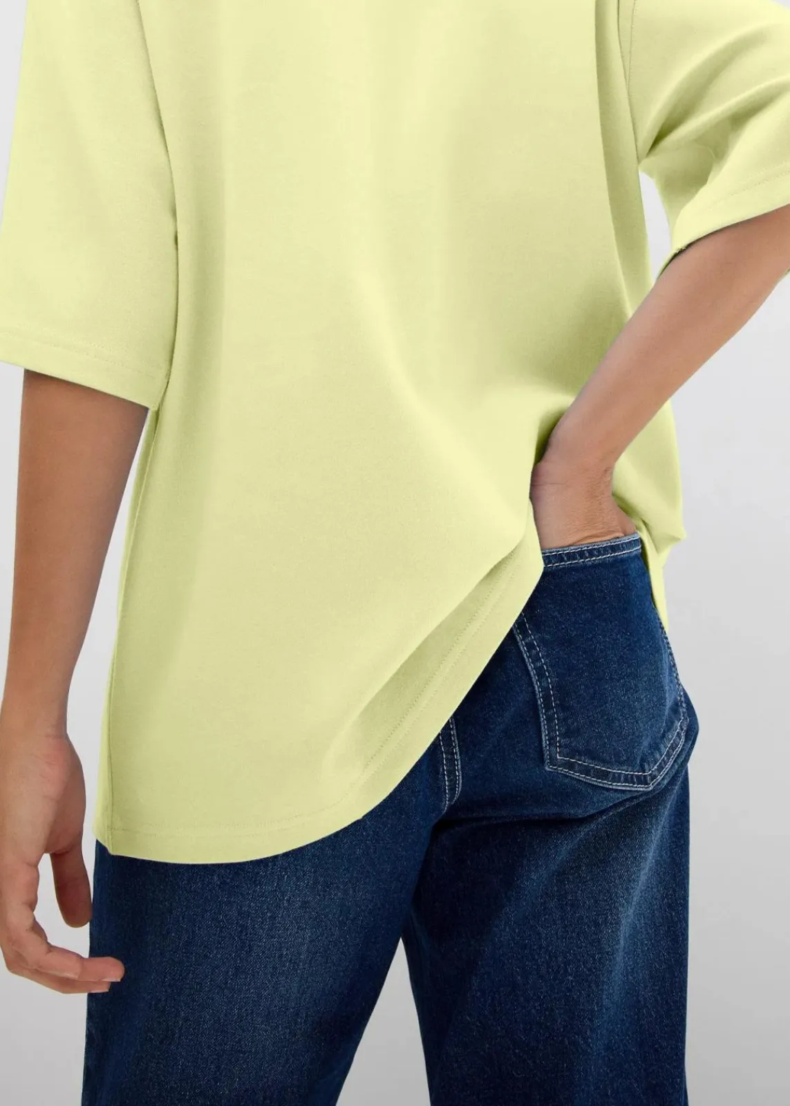 bonprix Nachhaltigere Materialien|Shirts & Tops^Oversize-Shirt aus reiner schwerer Bio-Baumwolle zitronensorbet