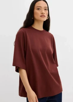 bonprix Shirts & Tops|Nachhaltigere Materialien^Oversize-Shirt aus reiner Bio-Baumwolle kaffeebraun