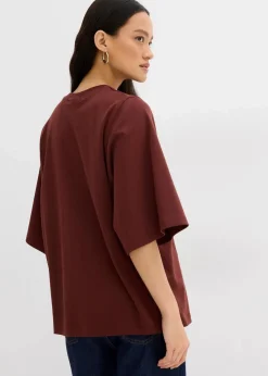 bonprix Shirts & Tops|Nachhaltigere Materialien^Oversize-Shirt aus reiner Bio-Baumwolle kaffeebraun
