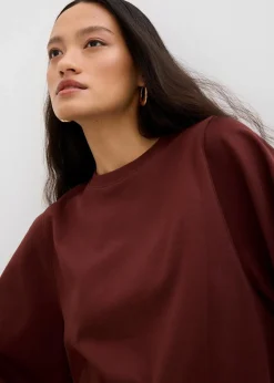 bonprix Shirts & Tops|Nachhaltigere Materialien^Oversize-Shirt aus reiner Bio-Baumwolle kaffeebraun