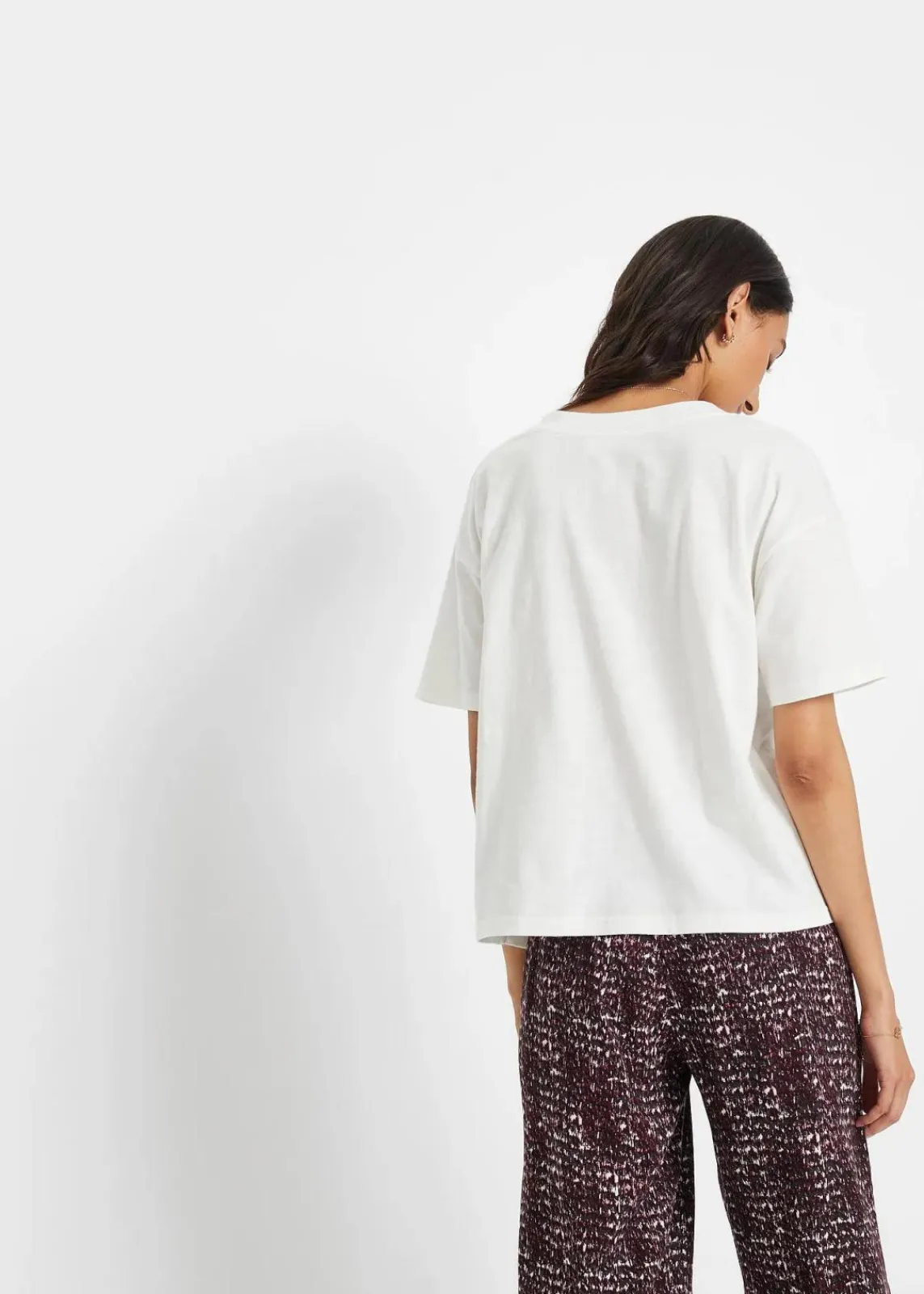 bonprix Nachhaltigere Materialien|Shirts & Tops^Oversize-Shirt aus reiner Bio-Baumwolle wollweiß