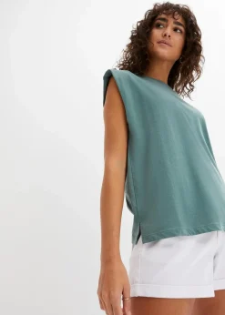 bonprix Nachhaltigere Materialien|Shirts & Tops^Oversize-Shirt aus reiner Bio-Baumwolle graugrün