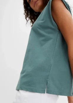 bonprix Nachhaltigere Materialien|Shirts & Tops^Oversize-Shirt aus reiner Bio-Baumwolle graugrün