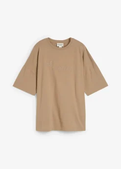 bonprix Shirts & Tops|Nachhaltigere Materialien^Oversize-Shirt aus reiner Bio-Baumwolle schilfbeige used
