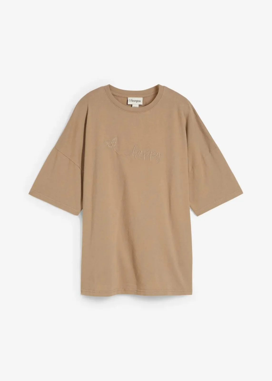 bonprix Shirts & Tops|Nachhaltigere Materialien^Oversize-Shirt aus reiner Bio-Baumwolle schilfbeige used