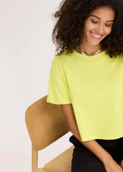 bonprix Shirts & Tops|Nachhaltigere Materialien^Oversize-Shirt aus reiner Bio-Baumwolle zitrusgelb