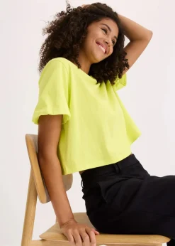 bonprix Shirts & Tops|Nachhaltigere Materialien^Oversize-Shirt aus reiner Bio-Baumwolle zitrusgelb