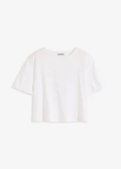 bonprix Nachhaltigere Materialien|Shirts & Tops^Oversize-Shirt aus reiner Bio-Baumwolle weiß