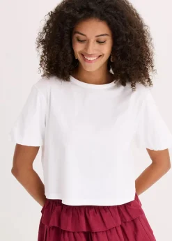 bonprix Nachhaltigere Materialien|Shirts & Tops^Oversize-Shirt aus reiner Bio-Baumwolle weiß