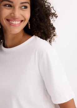 bonprix Nachhaltigere Materialien|Shirts & Tops^Oversize-Shirt aus reiner Bio-Baumwolle weiß