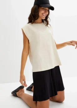 bonprix Bekleidung·Röcke|Basics^Oversize-Shirt aus reiner Bio-Baumwolle kieselbeige