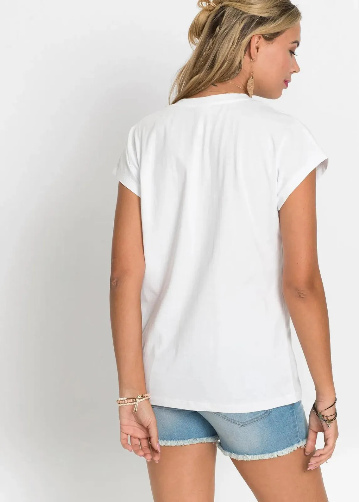 bonprix Shirts & Tops|Nachhaltigere Materialien^Oversize-Shirt aus reiner Bio-Baumwolle weiß Statement