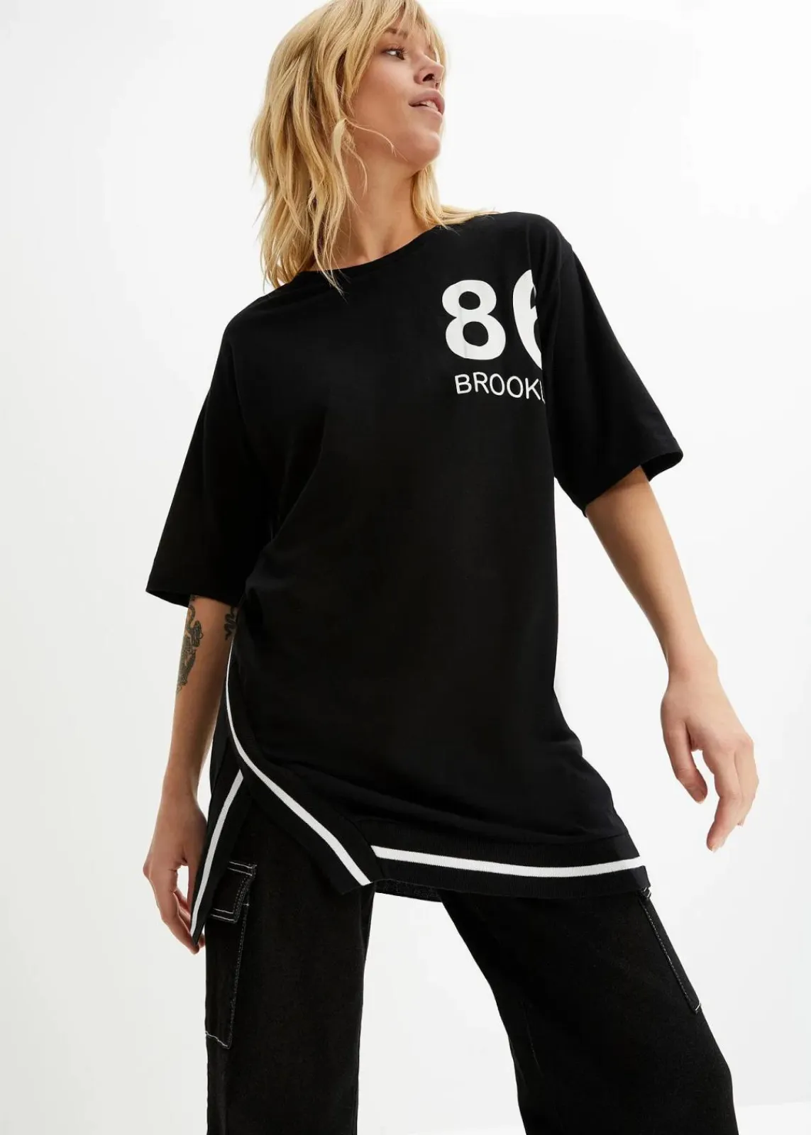 bonprix Shirts & Tops^Oversize-Shirt aus softem Viskose-Mix schwarz