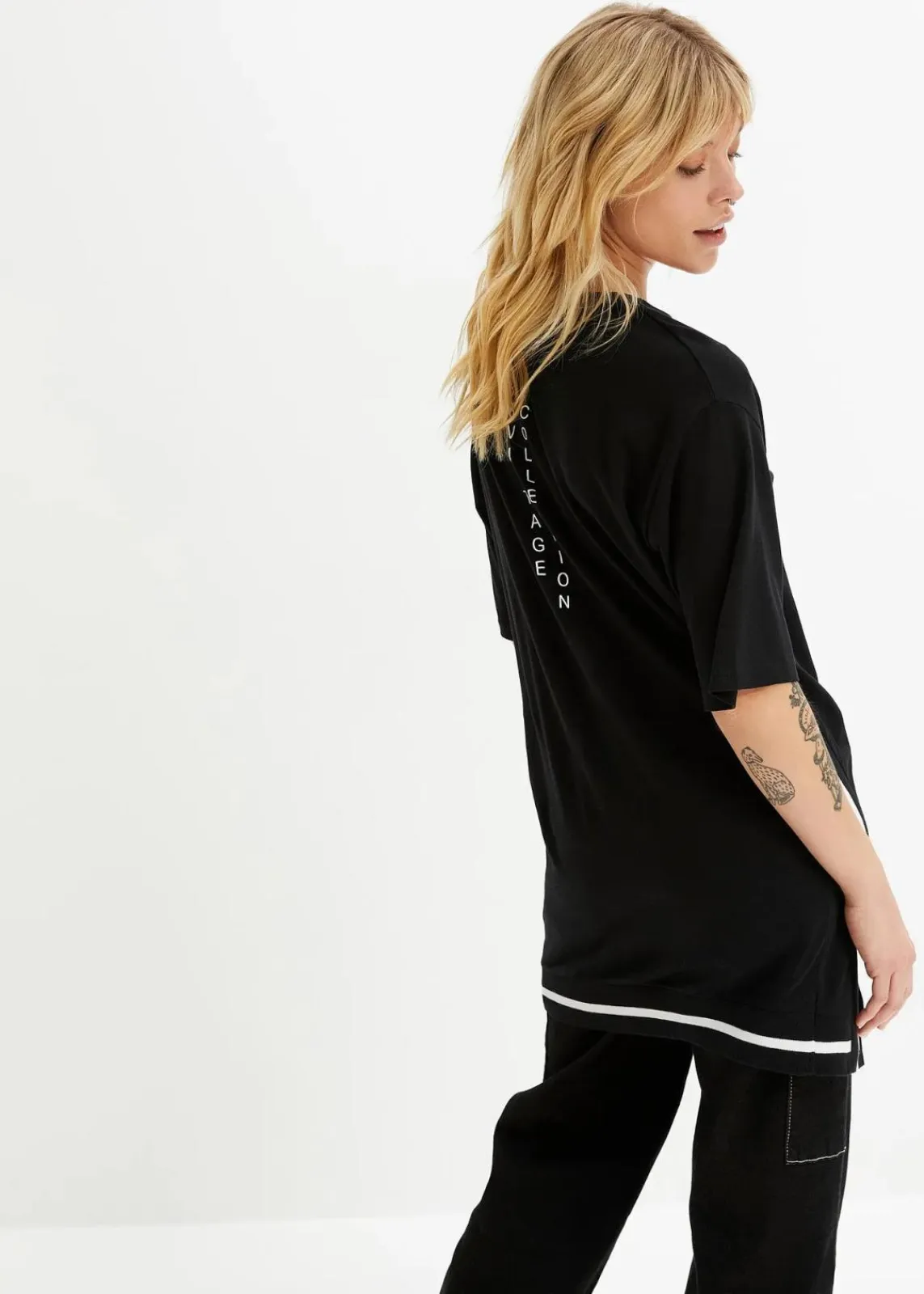 bonprix Shirts & Tops^Oversize-Shirt aus softem Viskose-Mix schwarz
