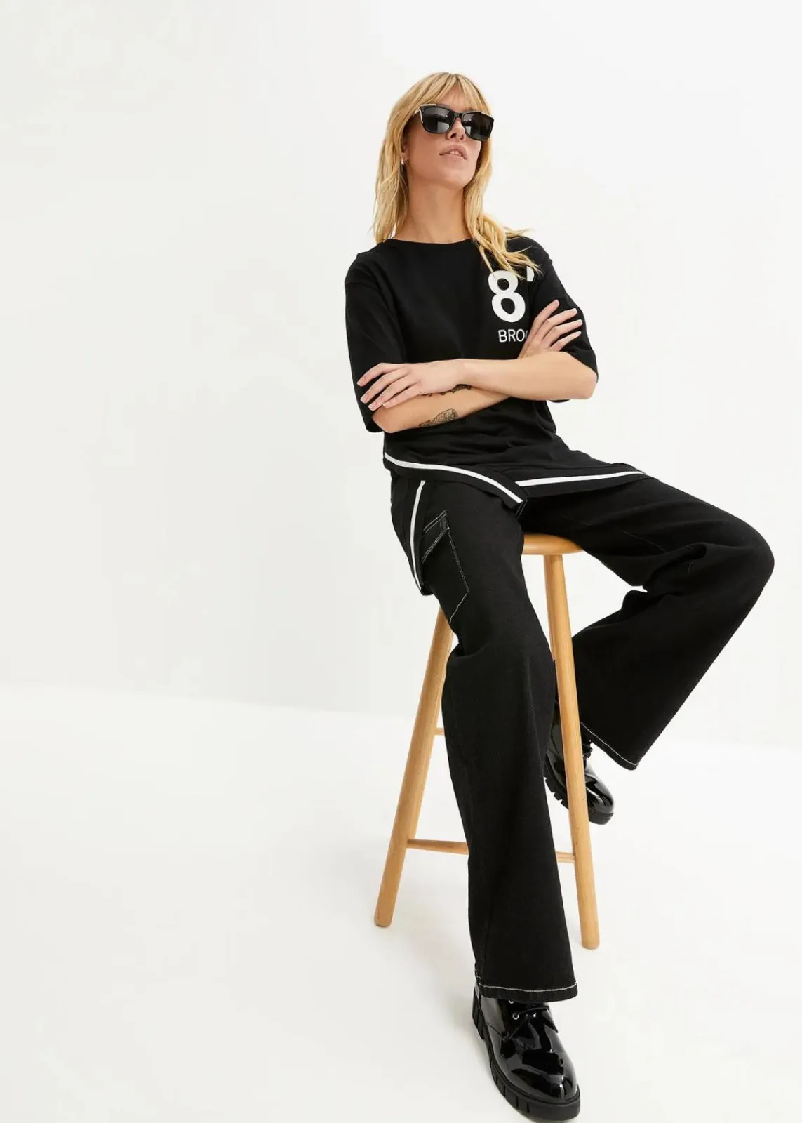 bonprix Shirts & Tops^Oversize-Shirt aus softem Viskose-Mix schwarz