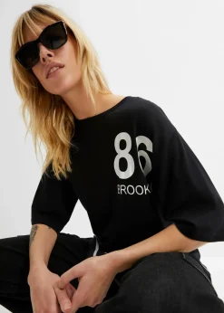 bonprix Shirts & Tops^Oversize-Shirt aus softem Viskose-Mix schwarz