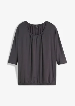 bonprix Shirts & Tops^Oversize-Shirt aus Viskose-Mix schiefergrau