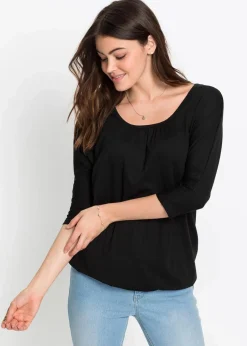 bonprix Shirts & Tops^Oversize-Shirt aus Viskose-Mix schwarz