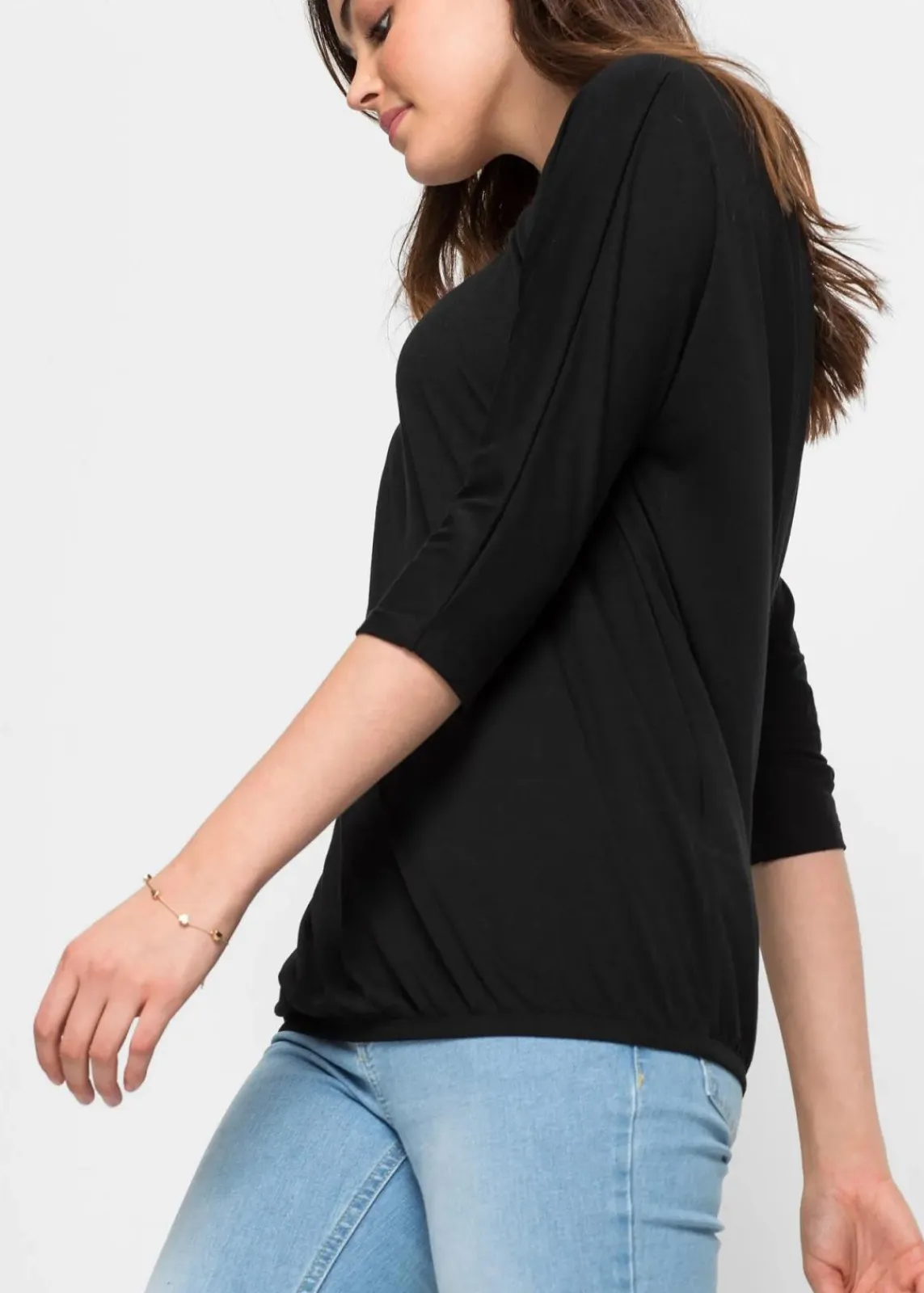 bonprix Shirts & Tops^Oversize-Shirt aus Viskose-Mix schwarz