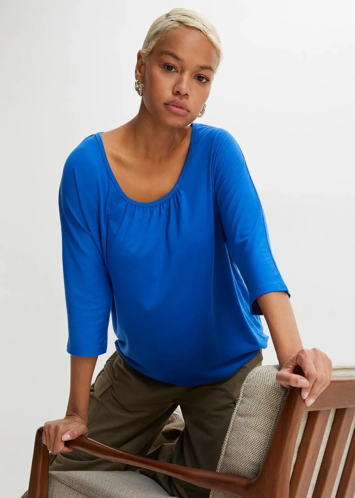 bonprix Shirts & Tops^Oversize-Shirt aus Viskose-Mix arktikblau
