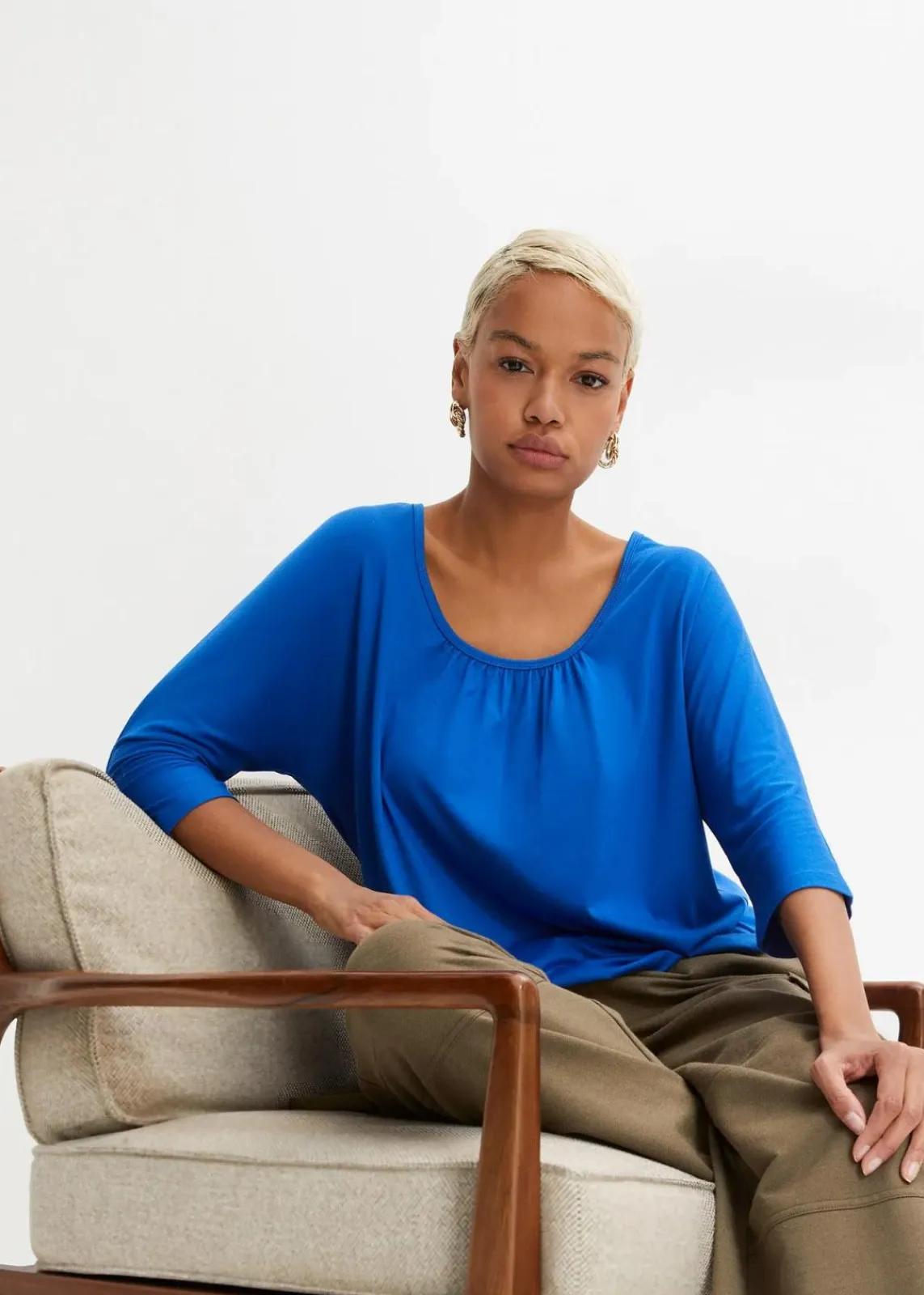 bonprix Shirts & Tops^Oversize-Shirt aus Viskose-Mix arktikblau