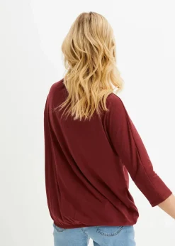 bonprix Shirts & Tops^Oversize-Shirt aus Viskose-Mix bordeaux