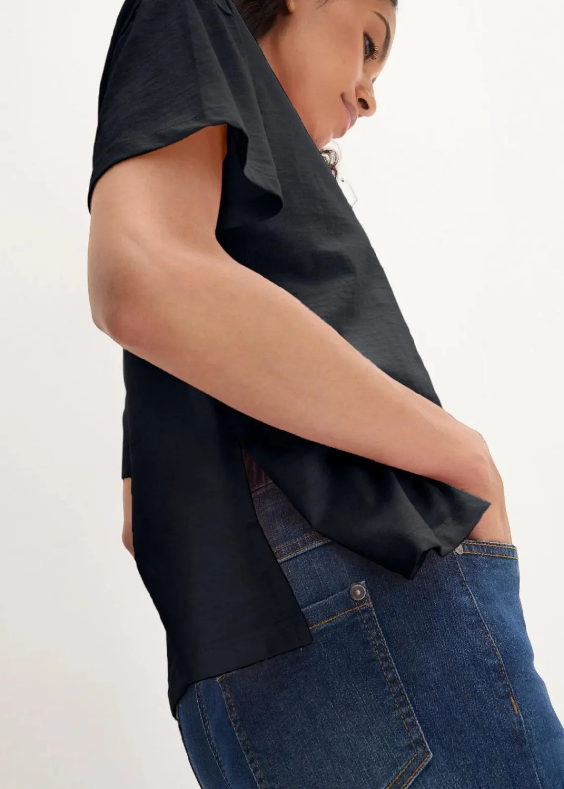 bonprix Bekleidung·Röcke|Basics^Oversize-Shirt mit Druck schwarz