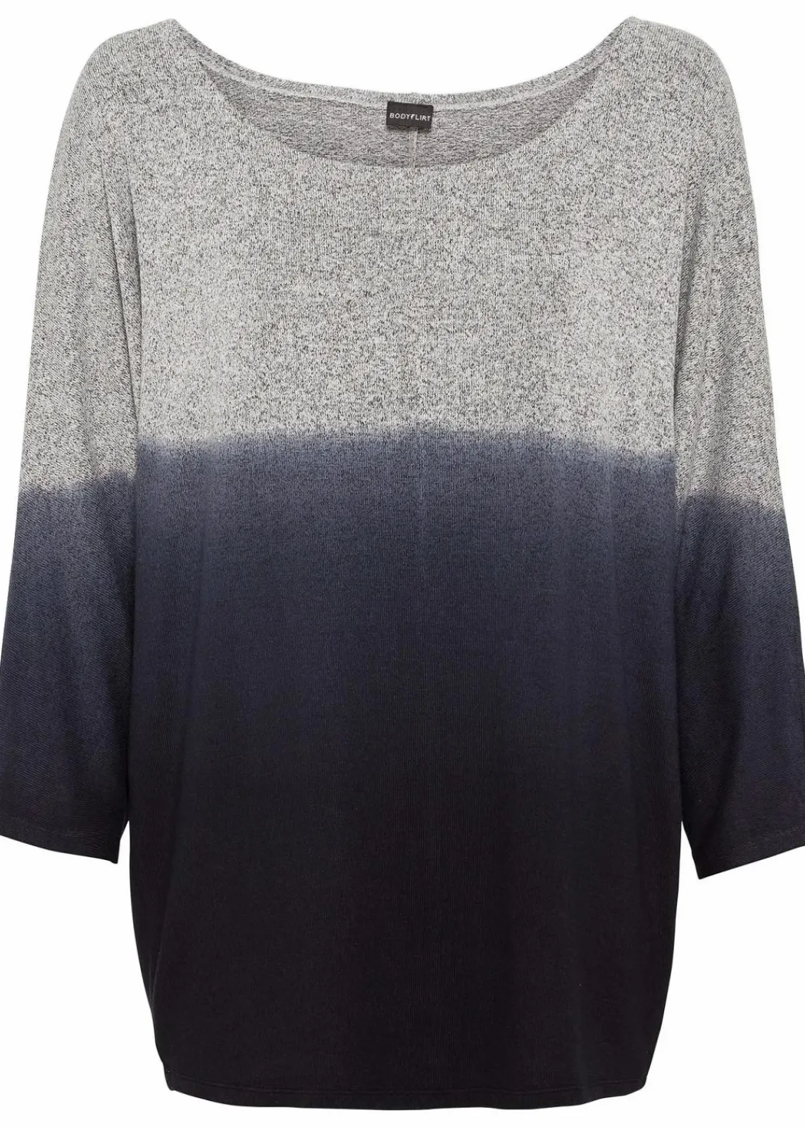 bonprix Shirts & Tops^Oversize-Shirt mit Farbverlauf grau/dunkelblau meliert