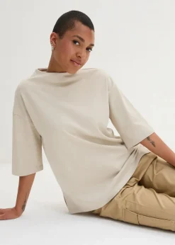 bonprix Shirts & Tops^Oversize-Shirt Shirt aus reiner Bio-Baumwolle kitt