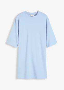 bonprix Nachhaltigere Materialien|Kleider^Oversize-Shirtkleid aus schwerer Bio-Baumwolle hellblau