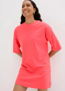 bonprix Bekleidung·Röcke|Bekleidung·Pullover & Strickjacken^Oversize-Shirtkleid aus schwerer Bio-Baumwolle helllachs