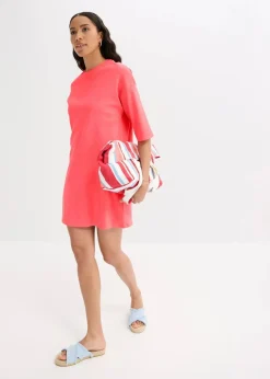 bonprix Bekleidung·Röcke|Bekleidung·Pullover & Strickjacken^Oversize-Shirtkleid aus schwerer Bio-Baumwolle helllachs