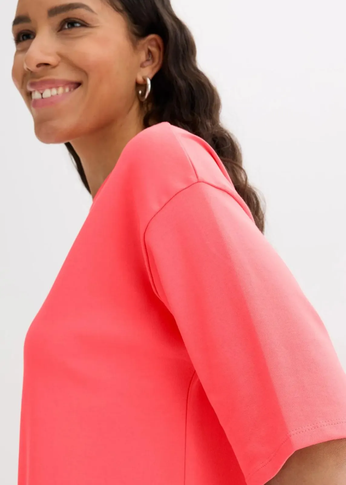 bonprix Bekleidung·Röcke|Bekleidung·Pullover & Strickjacken^Oversize-Shirtkleid aus schwerer Bio-Baumwolle helllachs