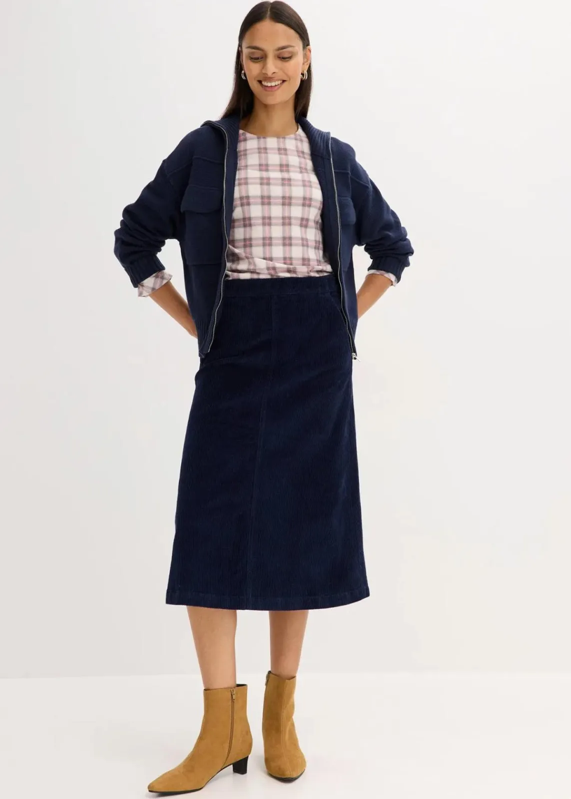 bonprix Bekleidung·Umstandsmode|Pullover & Strickjacken^Oversize-Strickjacke dunkelblau