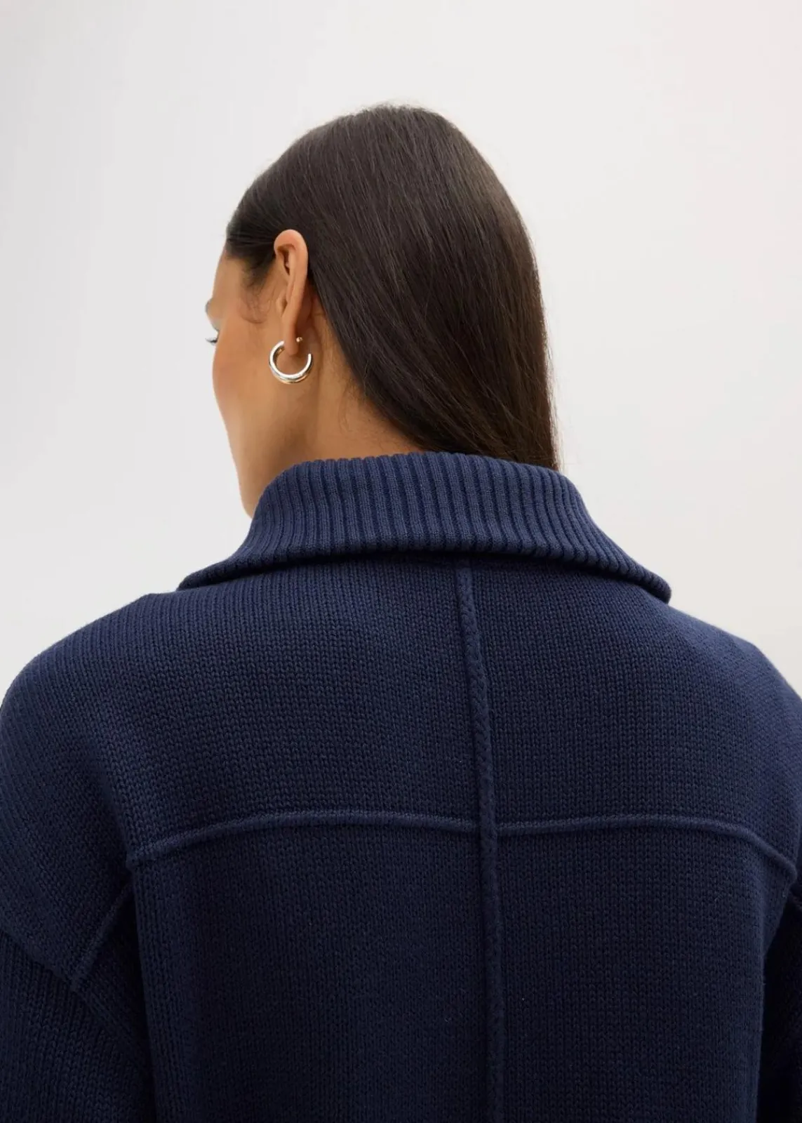 bonprix Bekleidung·Umstandsmode|Pullover & Strickjacken^Oversize-Strickjacke dunkelblau