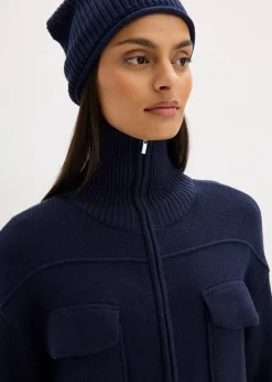 bonprix Bekleidung·Umstandsmode|Pullover & Strickjacken^Oversize-Strickjacke dunkelblau
