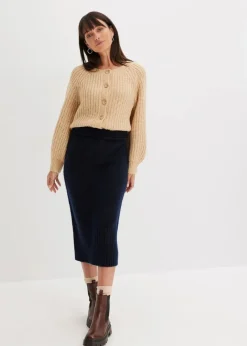 bonprix Bekleidung·Umstandsmode|Strickmode^Oversize-Strickjacke latte macchiato