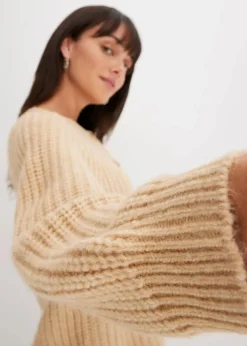 bonprix Bekleidung·Umstandsmode|Strickmode^Oversize-Strickjacke latte macchiato