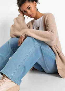bonprix Strickmode|Pullover & Strickjacken^Oversize-Strickjacke new beige meliert
