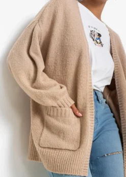 bonprix Strickmode|Pullover & Strickjacken^Oversize-Strickjacke new beige meliert