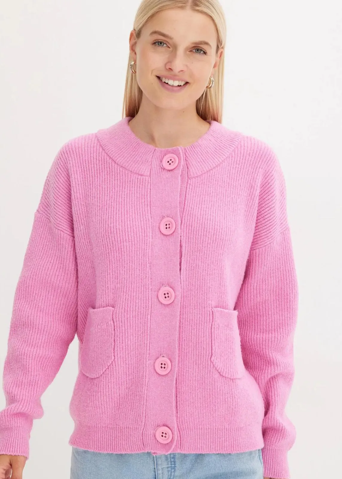bonprix Bekleidung·Umstandsmode|Strickmode^Oversize-Strickjacke rosapink