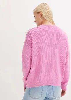 bonprix Bekleidung·Umstandsmode|Strickmode^Oversize-Strickjacke rosapink
