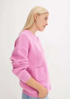 bonprix Bekleidung·Umstandsmode|Strickmode^Oversize-Strickjacke rosapink