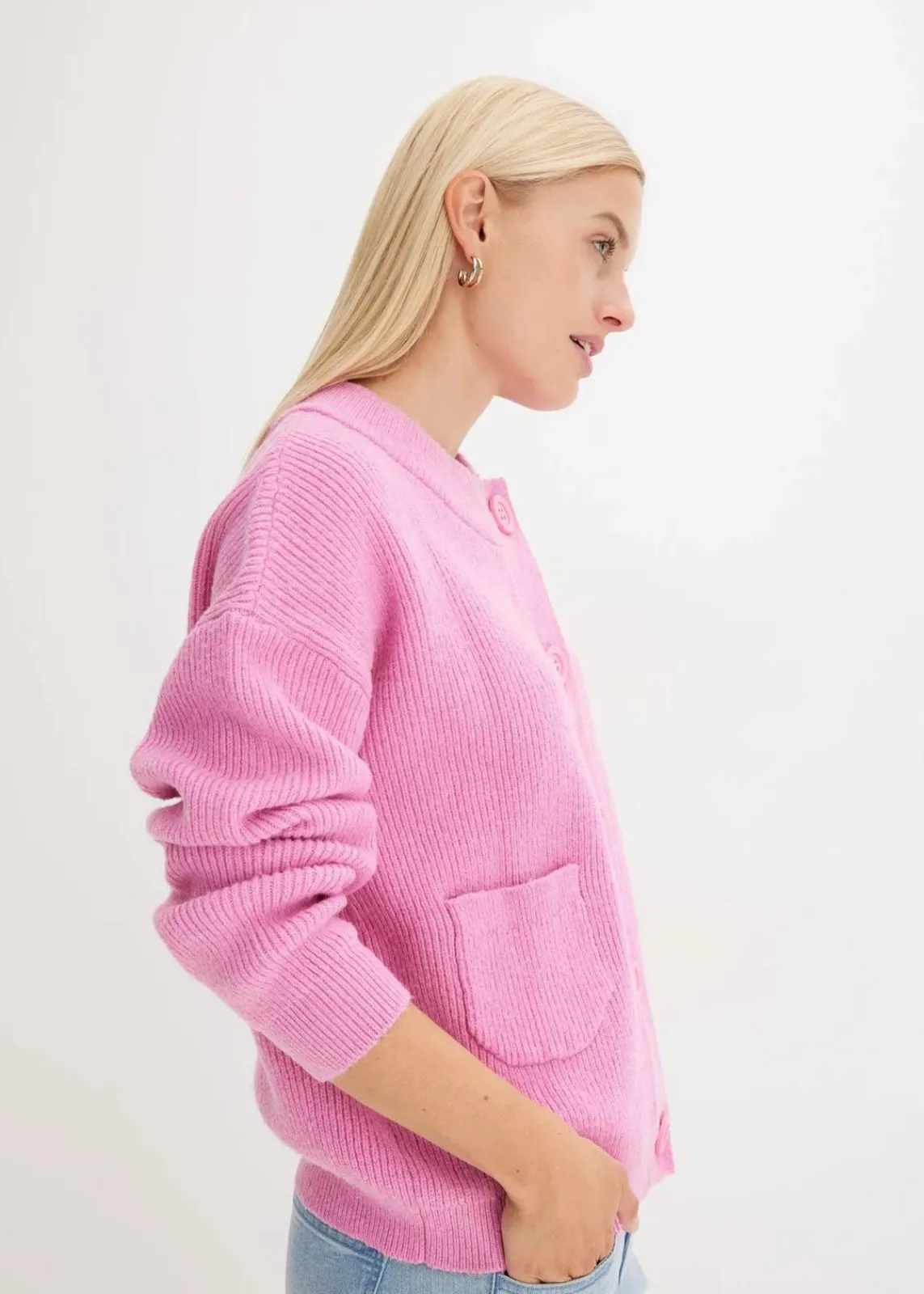 bonprix Bekleidung·Umstandsmode|Strickmode^Oversize-Strickjacke rosapink