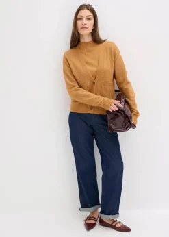 bonprix Bekleidung·Umstandsmode|Strickmode^Oversize-Strickjacke haselnuss
