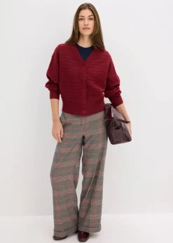 bonprix Bekleidung·Umstandsmode|Bekleidung·Jeans^Oversize-Strickjacke pflaumenrot